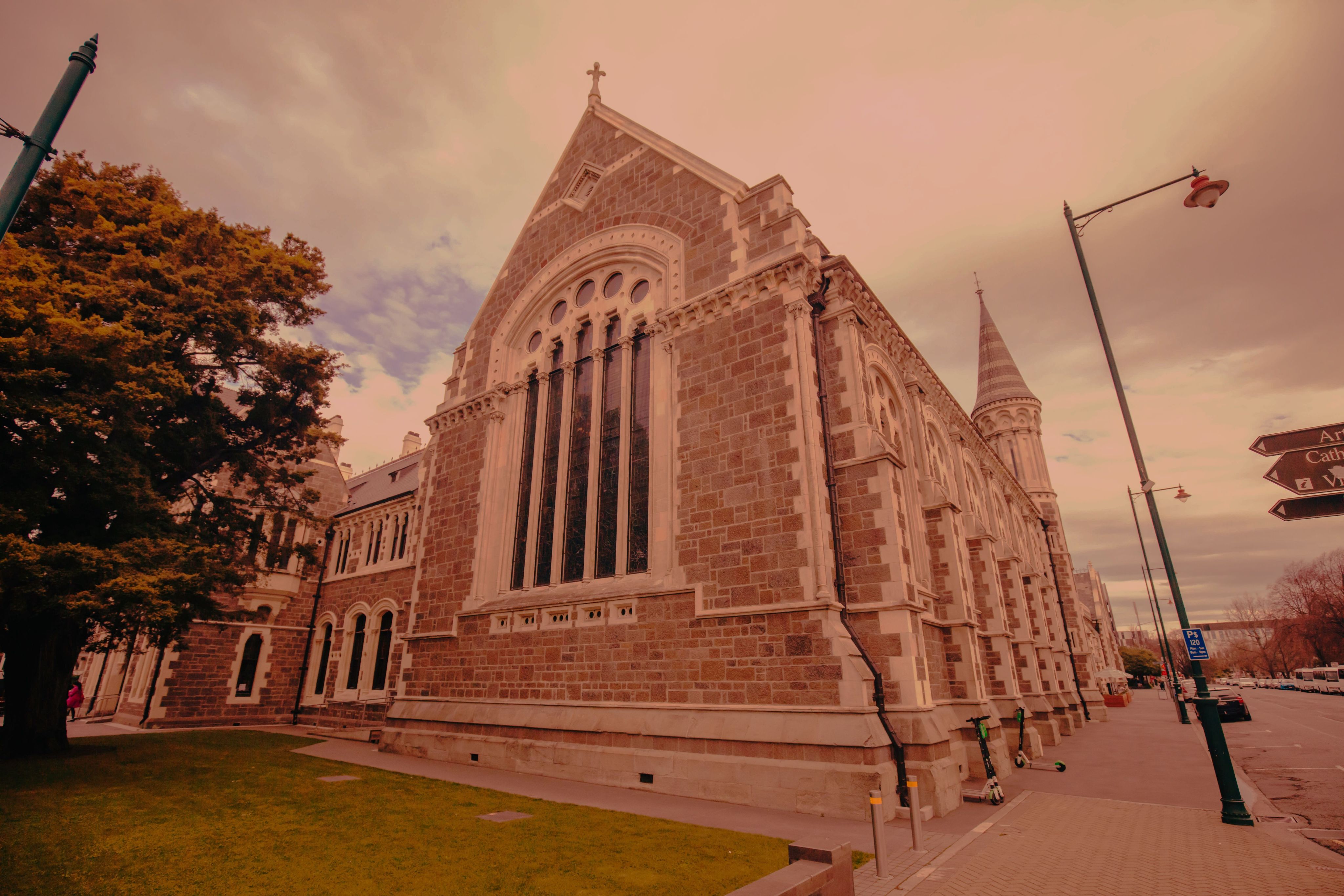An external view of the Christchurch Arts Centre which housed the creche